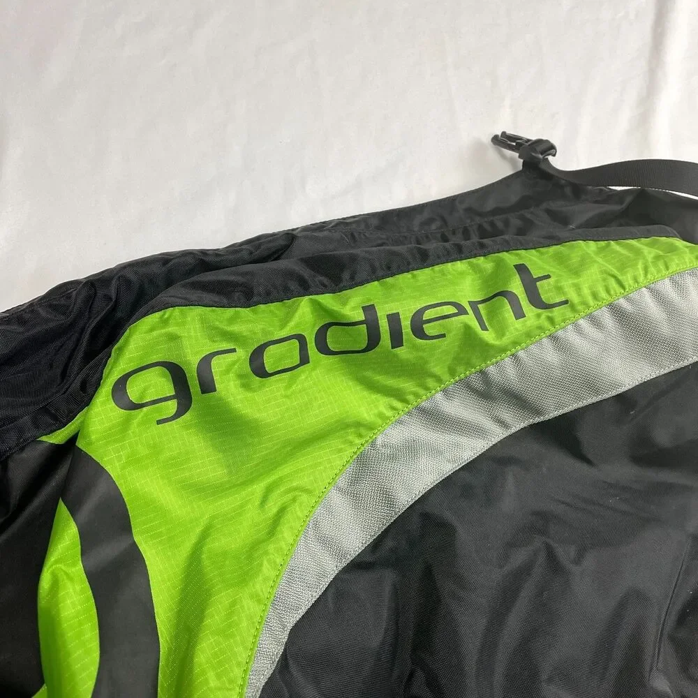 Gradient Mountaineering Trail Backpack Hiking Black Green Pockets Padded Straps